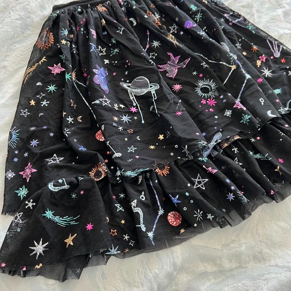Blackmilk Celestial Sketch Sheer Tier Skirt - Picture 5 of 6